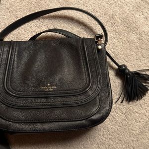 Black leather purse
